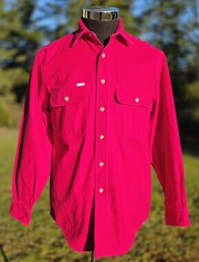 Carhartt Flannel Shirt Rugged Outdoor Wear Long Sleeve Button Up MADE IN USA M